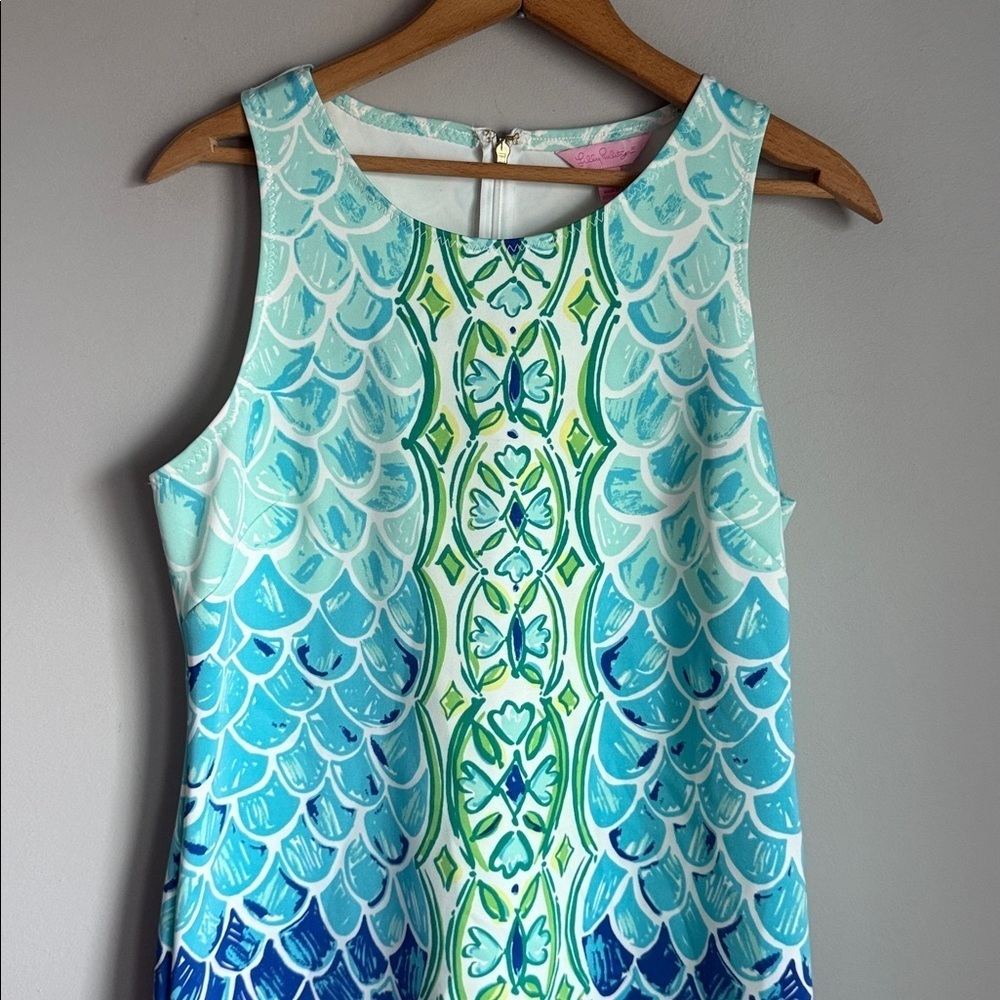 Lilly Pulitzer Perla Shift Dress - Scuba Scale Medium - Picture 3 of 9